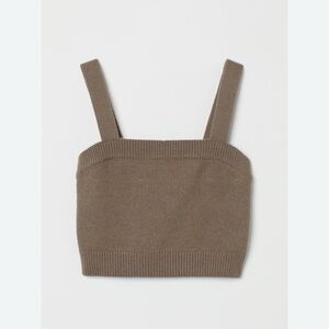 H&M Knit Crop Top Brown Size Small